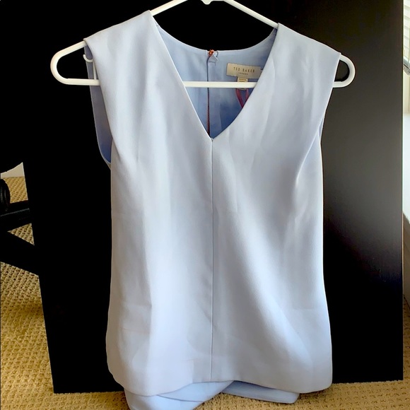 Ted baker shoulder tuck sleeveless top size 0 - Picture 1 of 2